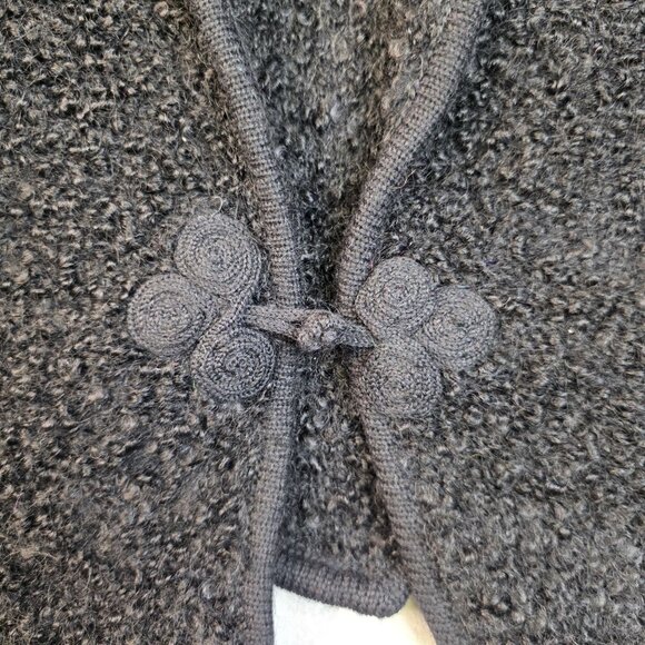Boucle Mohair Wool Cardigan Size Medium 1981 Single Loop Button Susan Bristol - Picture 2 of 12
